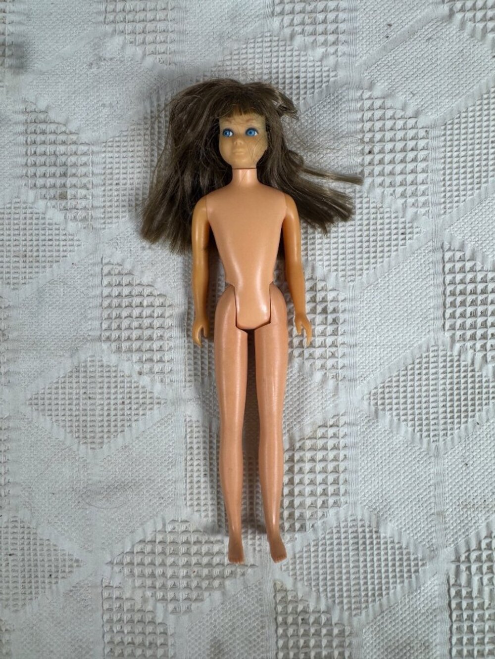 Vintage 1960s Skipper Doll Little Sister Of Barbie Brunette Hair Blue Eyes Japan